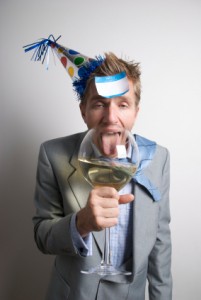 drunk office worker