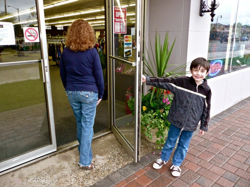 holding the door open for people holding the door open for people